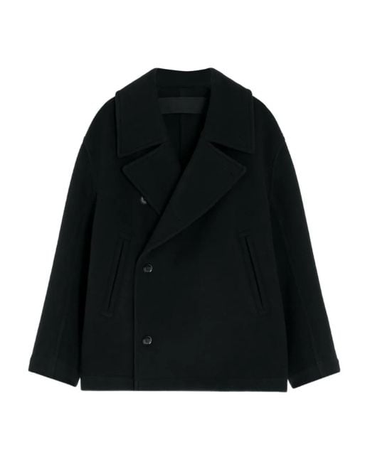 Chaquetón con doble botonadura Lemaire de hombre de color Black