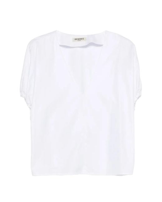 BATAKOVIC Belgrade White V-Neck Shirt