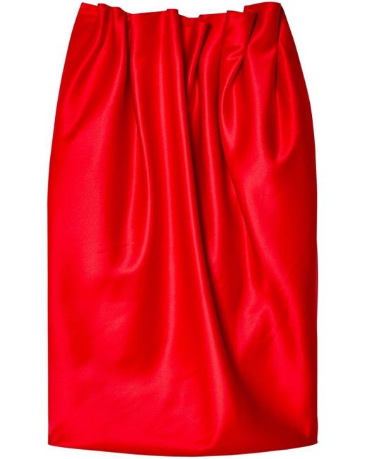 Jupe crayon à design plissé Simone Rocha en coloris Red
