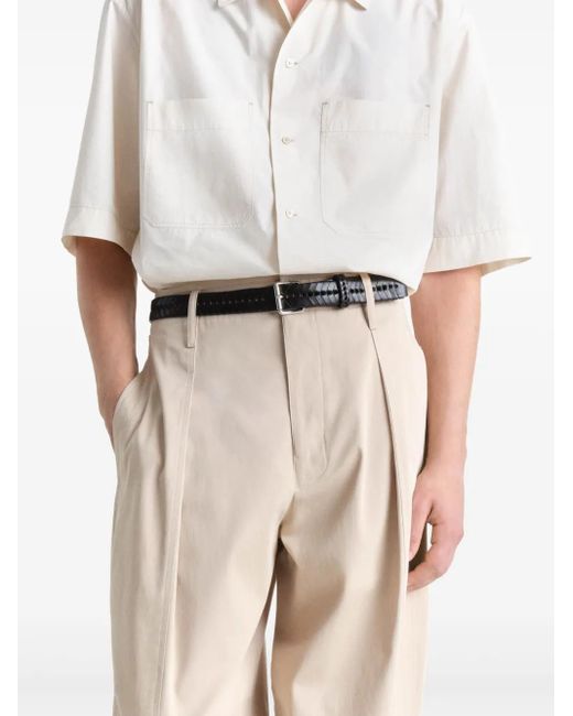 Lemaire White Braided Belt 30 Mm