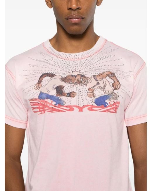 Camiseta T-Norm-T15 con estampado gráfico DIESEL de color Pink