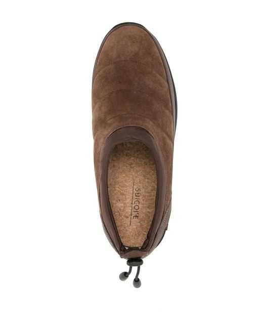 Suicoke Brown Pepper-Sev Suede Slippers