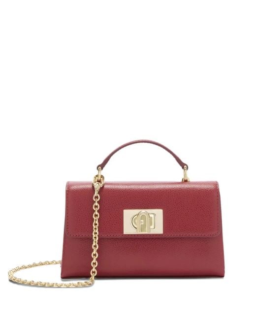 Furla Red Top-Handle Chain Mini Bag