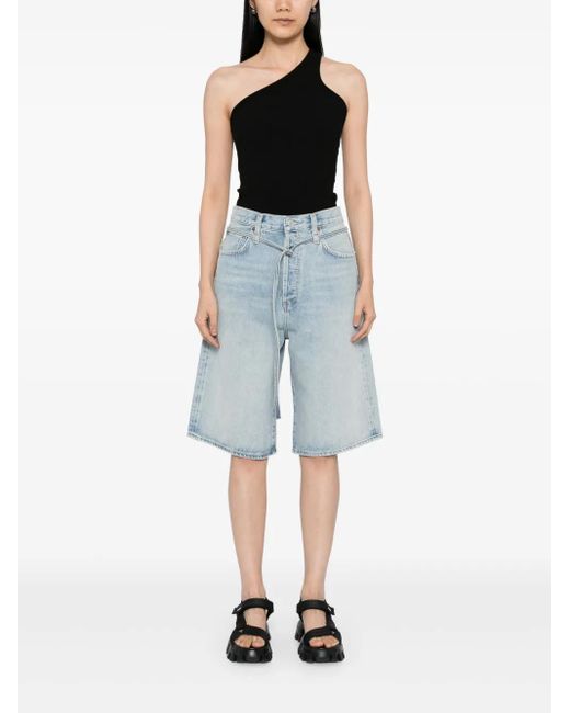 Agolde Black Fine-Ribbed Top