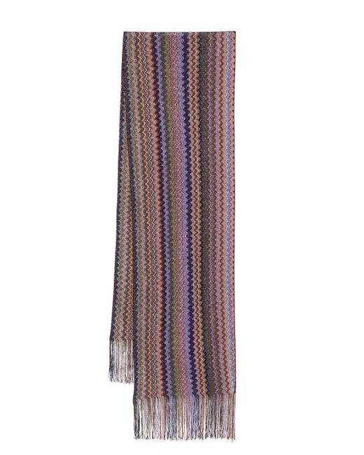 Missoni Purple Schal mit Zickzackmuster