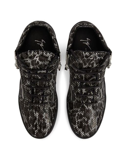 Zapatillas Kriss altas con motivo de leopardo Giuseppe Zanotti de hombre de color Black