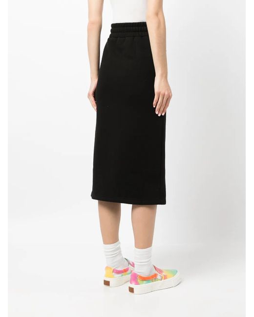 goodboy Black Logo-Embroidered Jersey Midi Skirt