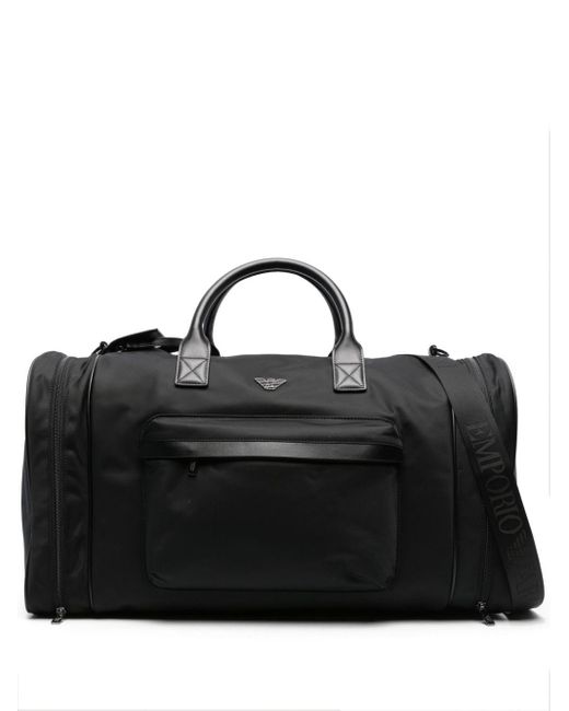 Emporio Armani ASV Reisetasche mit Logo-Applikation in Black für Herren