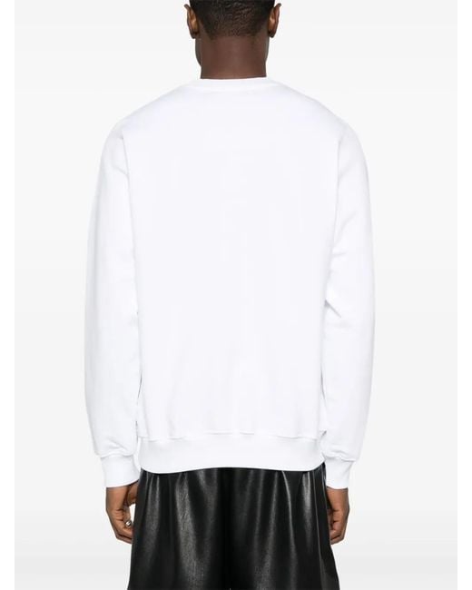 Casablanca White 'Logo Organic Cotton Sweatshirt