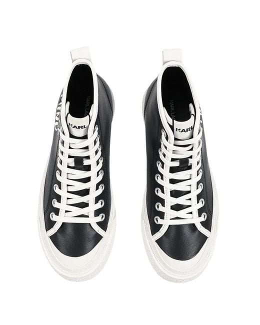 Karl Lagerfeld White Kampus Max V High-Top Sneakers
