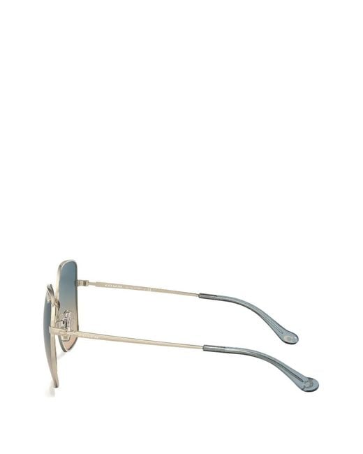 COACH Blue Square-Frame Gradient Sunglasses