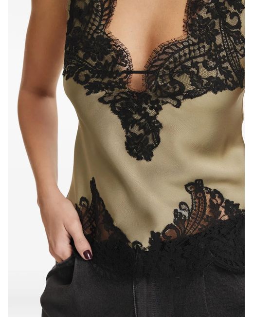 Il Volo Black Gia Lace-Details Blouse