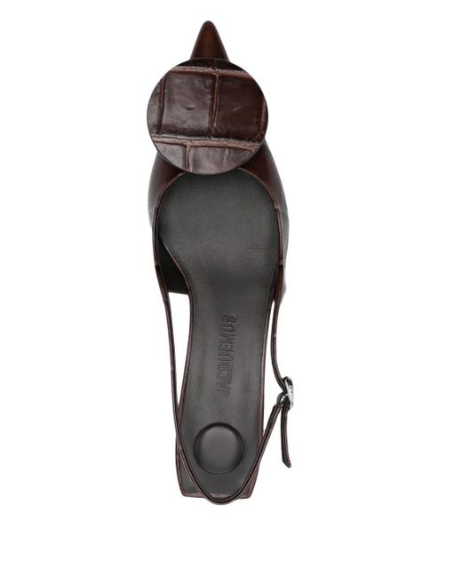 Jacquemus Brown Les Slingbacks Duelo Leather Pumps
