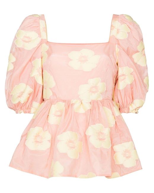 Stine Goya Synthetic Irene Short Sleeve Blouse in Pink | Lyst