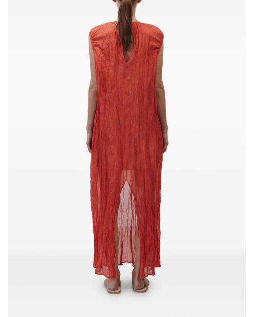 Alysi Red Sleeveless Maxi Dress