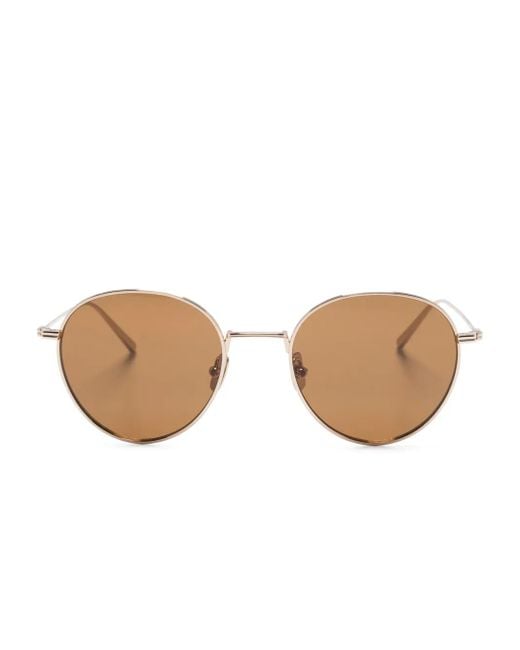 Totême Natural Logo-Engraved Round-Frame Sunglasses
