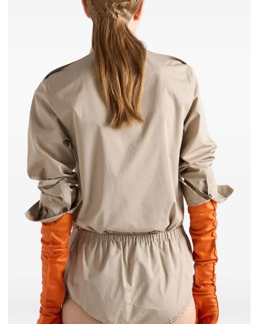 Prada Natural Poplin Shorts