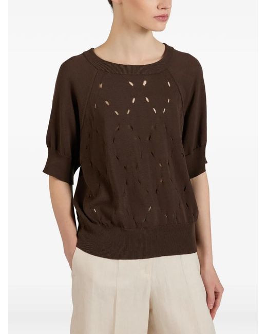 Slowear Brown Pull À Losanges