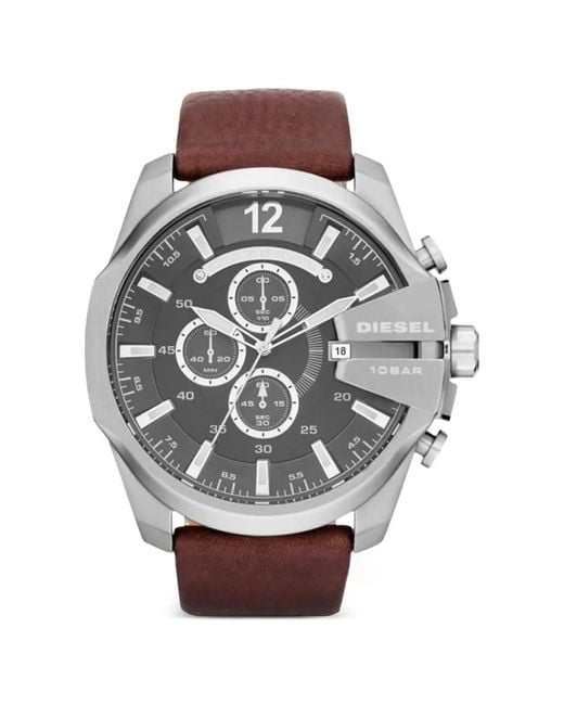 DIESEL Gray Mega Chief 48Mm Watch for men