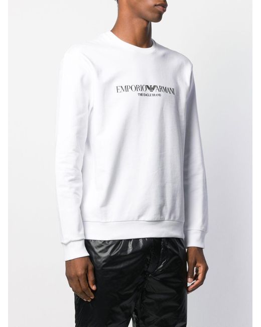 emporio armani logo crew sweatshirt