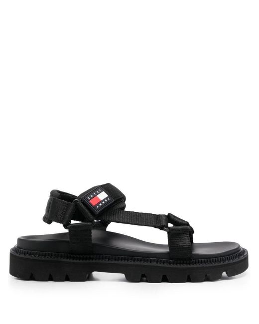 Tommy Hilfiger Chunky Tech Strappy Sandals in Black for Men | Lyst