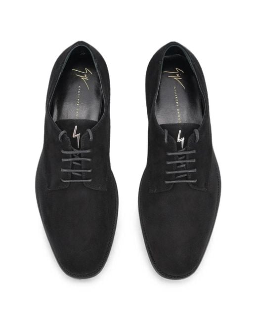 Giuseppe Zanotti Black Melithon Derby Shoes for men