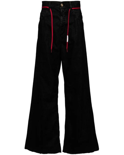 Marni Black Drawstring Flared Trousers for men