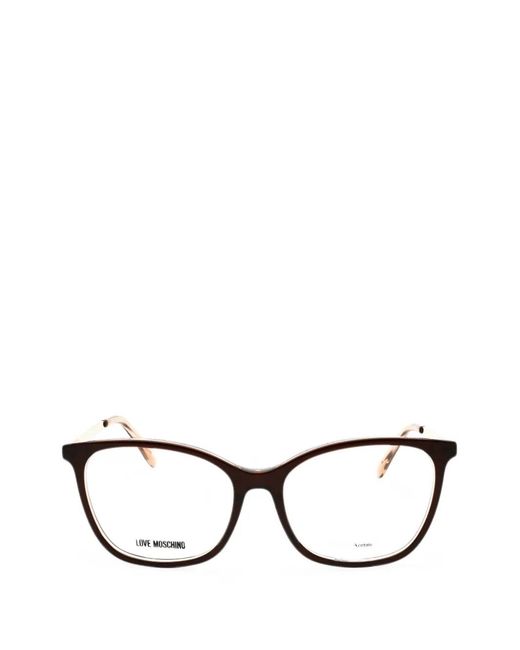 Love Moschino Black Rectangle-Frame Glasses