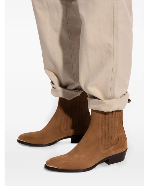 Isabel Marant Brown Heeled Ankle Boots "Delano"