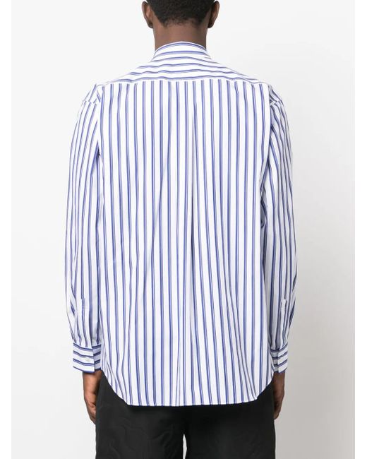 Chemise Rayée En Coton À Manches Longues Comme des Garçons pour homme en coloris Blue