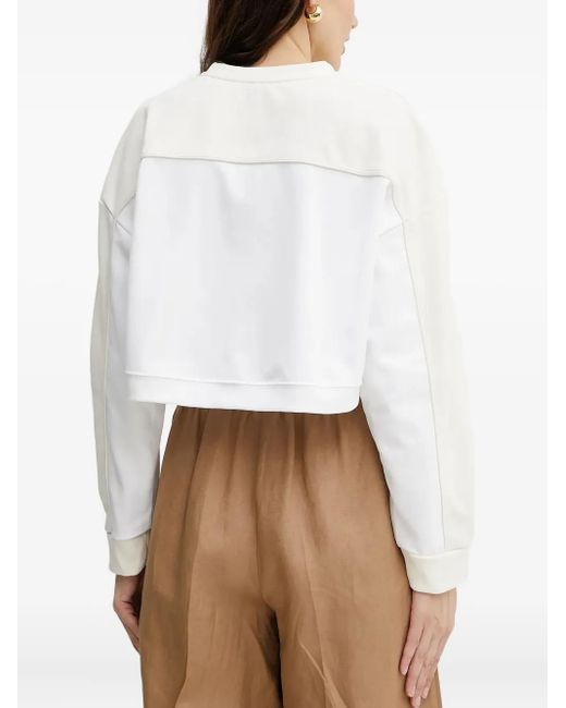Pinko Natural Colour-Block Patch Sweatshirt