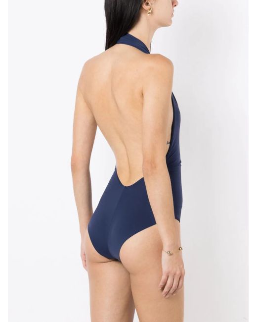 Bañador Isatou Fluity con cuello halter Lygia & Nanny de color Blue