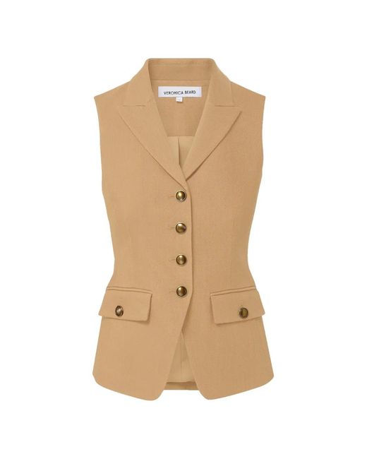 Chaleco Benny Con Botones Veronica Beard de color Natural