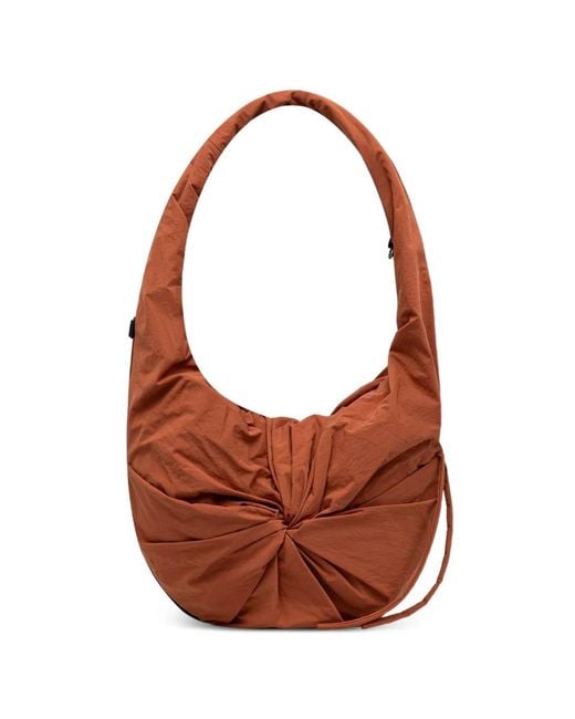 Côte&Ciel White Po Ruched Knotted Tote Bag