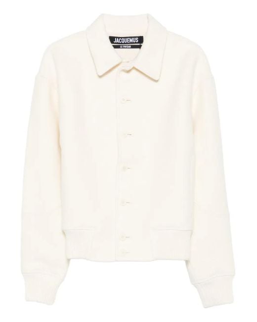 Jacquemus Bomberjacke aus Wollfilz in White für Herren