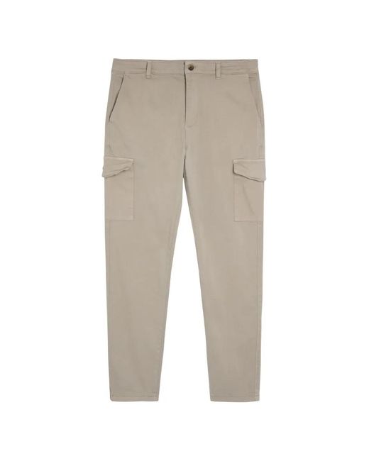Raith Gray Flap-Pocket Cargo Pants for men