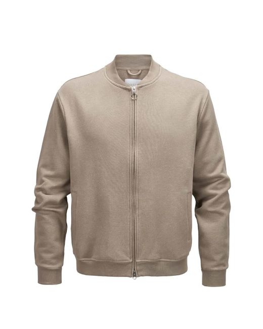 04651 Handelsgesellschaft MBH & Co. KG Gray Long-Sleeve Zip-Up Bomber Jacket for men