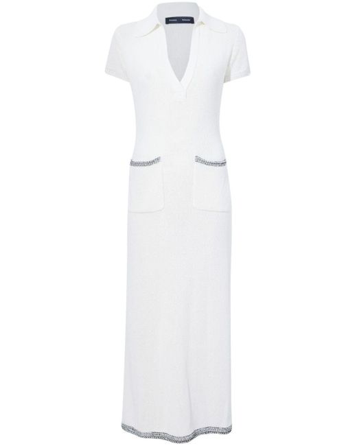 Proenza Schouler White Contrast-trim Knit Dress
