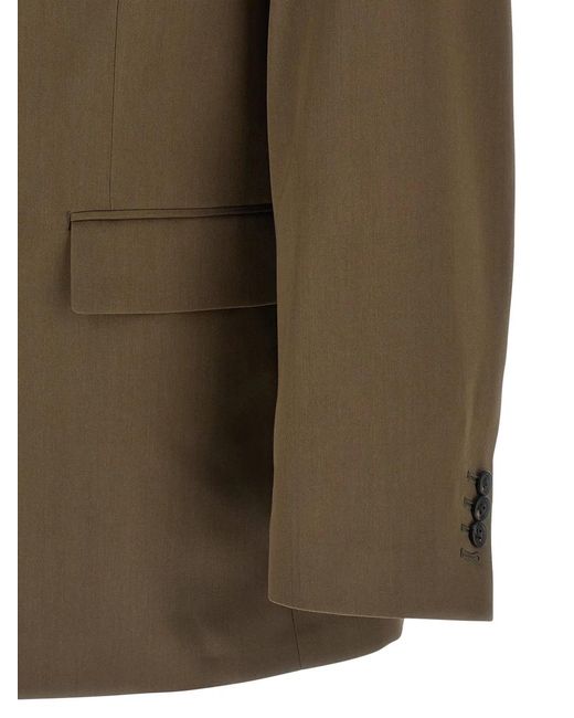 stein Brown Double-Breasted Blazer for men