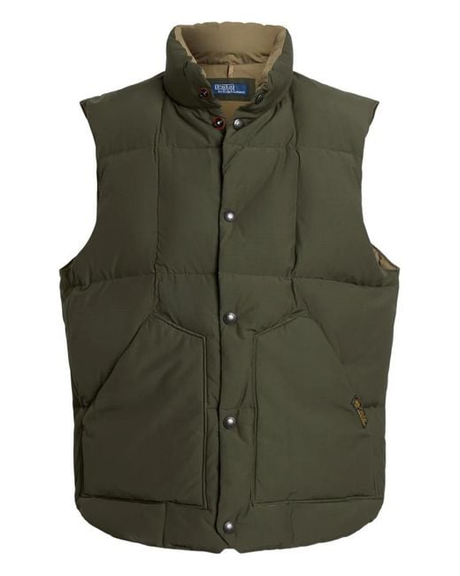 Polo Ralph Lauren Green Button-Up Gilet for men