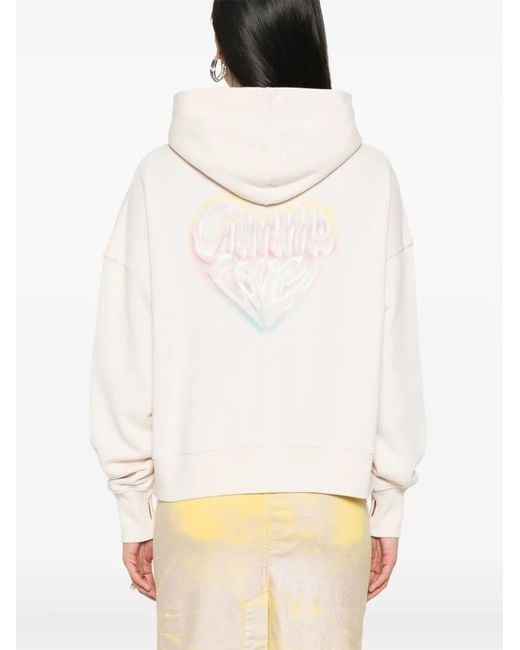 Zadig & Voltaire White Mia Logo-Print Cotton Hoodie