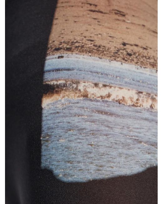 Issey Miyake Blue Colourblock Printed Trousers