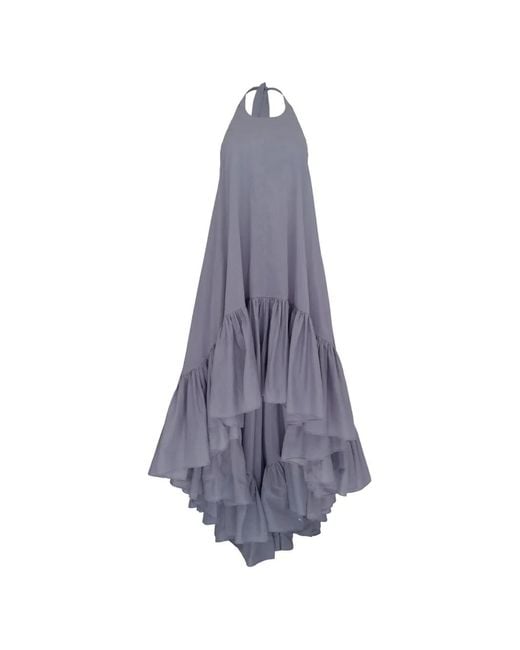 Azeeza Gray Hannah Ruffled Dress