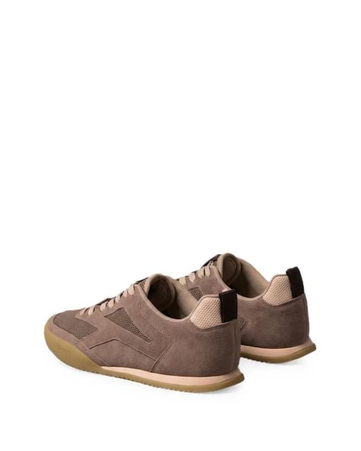 Calvin Klein Brown Kayla Panelled Mesh-Insert Sneakers