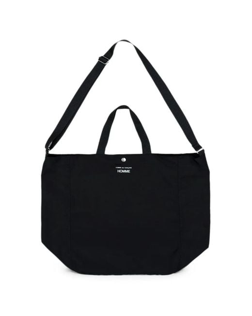 Comme des Garçons Black Logo-Print Shoulder-Strap Tote Bag for men