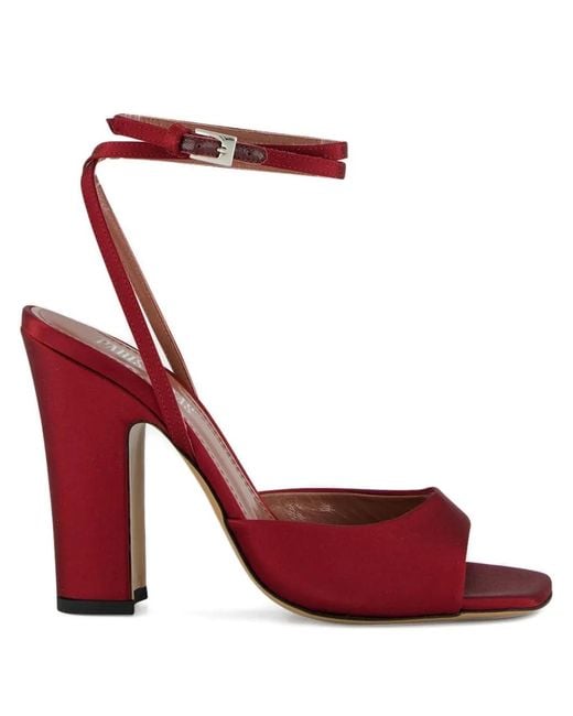 Sandalias Lara con tacón de 100 mm Paris Texas de color Red