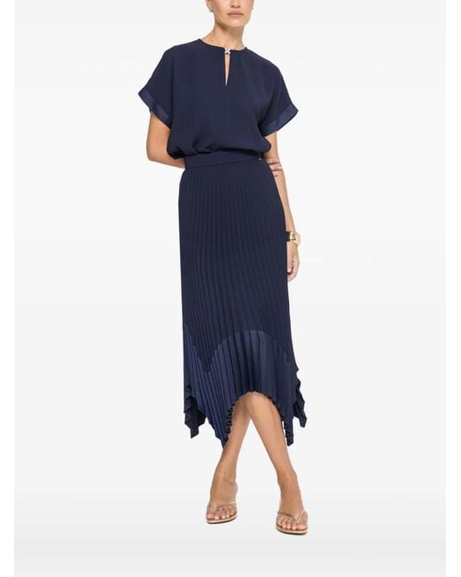 Nissa Blue Short-Sleeve Top