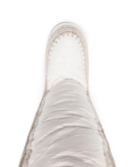 Mou White Eskimo Logo-patch Boots