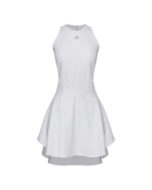 Adidas White Logo-Print Racerback Dress Set