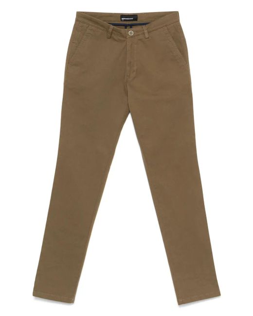 Remus Uomo Brown Logo-Patch Trousers for men